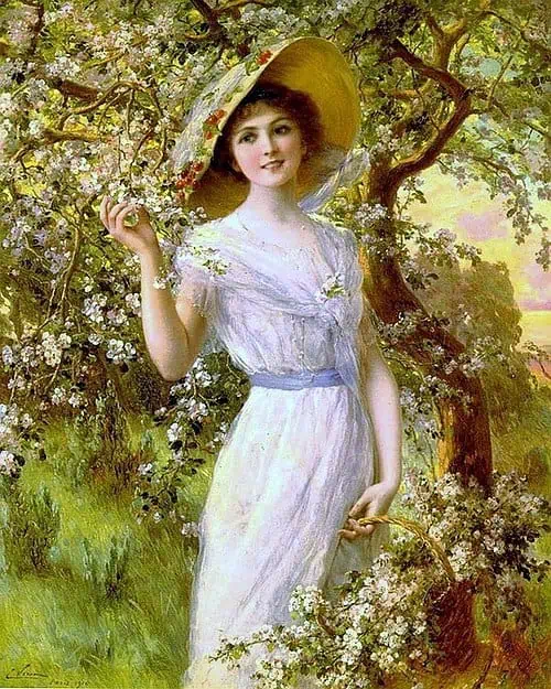 the-orchard-painting-by-emile-vernon the-orchard-painting-by-emile-vernon